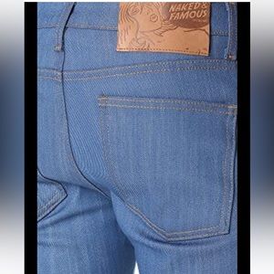 Naked & Famous men’s vintage colored denim jeans size 34 waist
